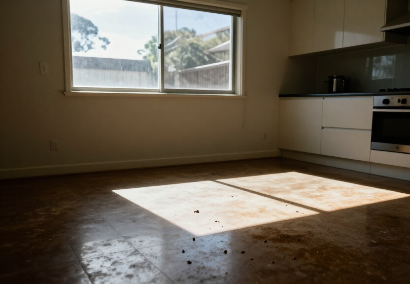 Severe cockroach infestation in a Parramatta kitchen before treatment